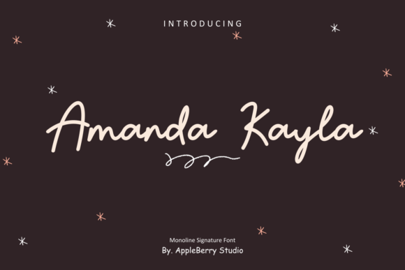 Amanda Kayla: A Delicate Script Font for Editors