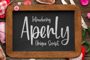 Aperly: A Playful Script Font for Crafters