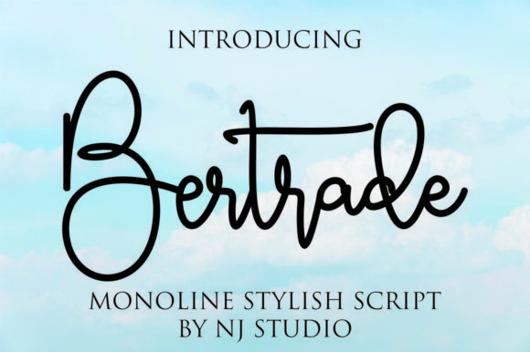 Bertrade: A Sophisticated Script Font for Editorial Design