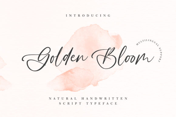 Golden Bloom: A Refined Script Font for Crafters