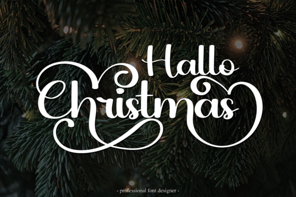 Hallo Christmas: A Refined Script Font for Editorial Design