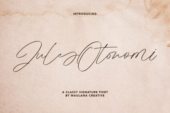 Jules Otonomi: A Refined Script Typeface for Editorial Design