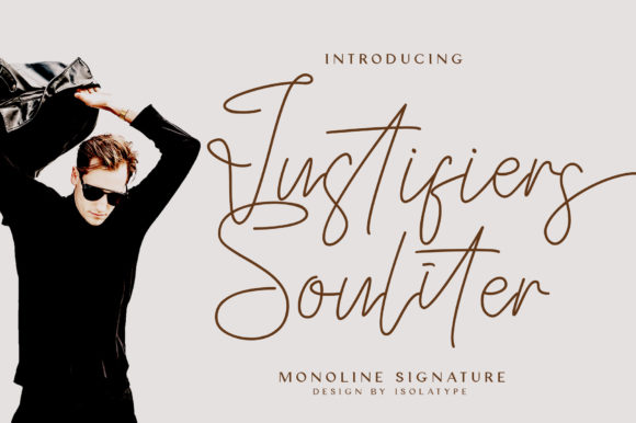 Justifiers Souliter: A Delicate Script Font for Elegant Branding