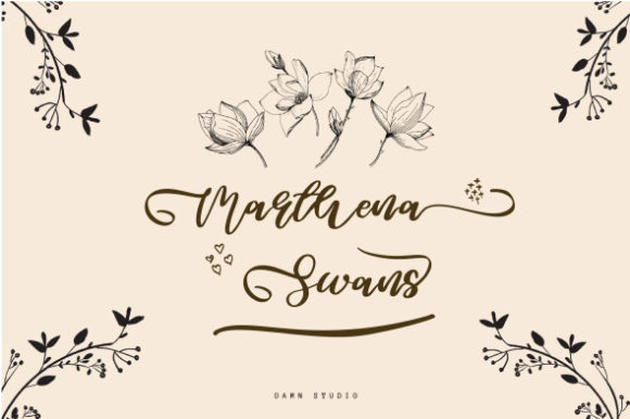Marthena Swans: A Script Font for Polished Branding