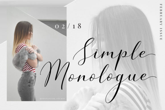 Simple Monologue: A Versatile Script Font for Crafters